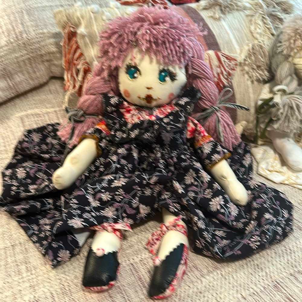Charming Pink-Haired Rag Doll